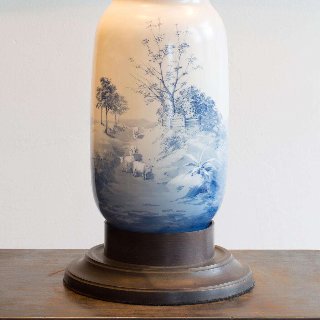 Large Antique Limoges Vase Lamp