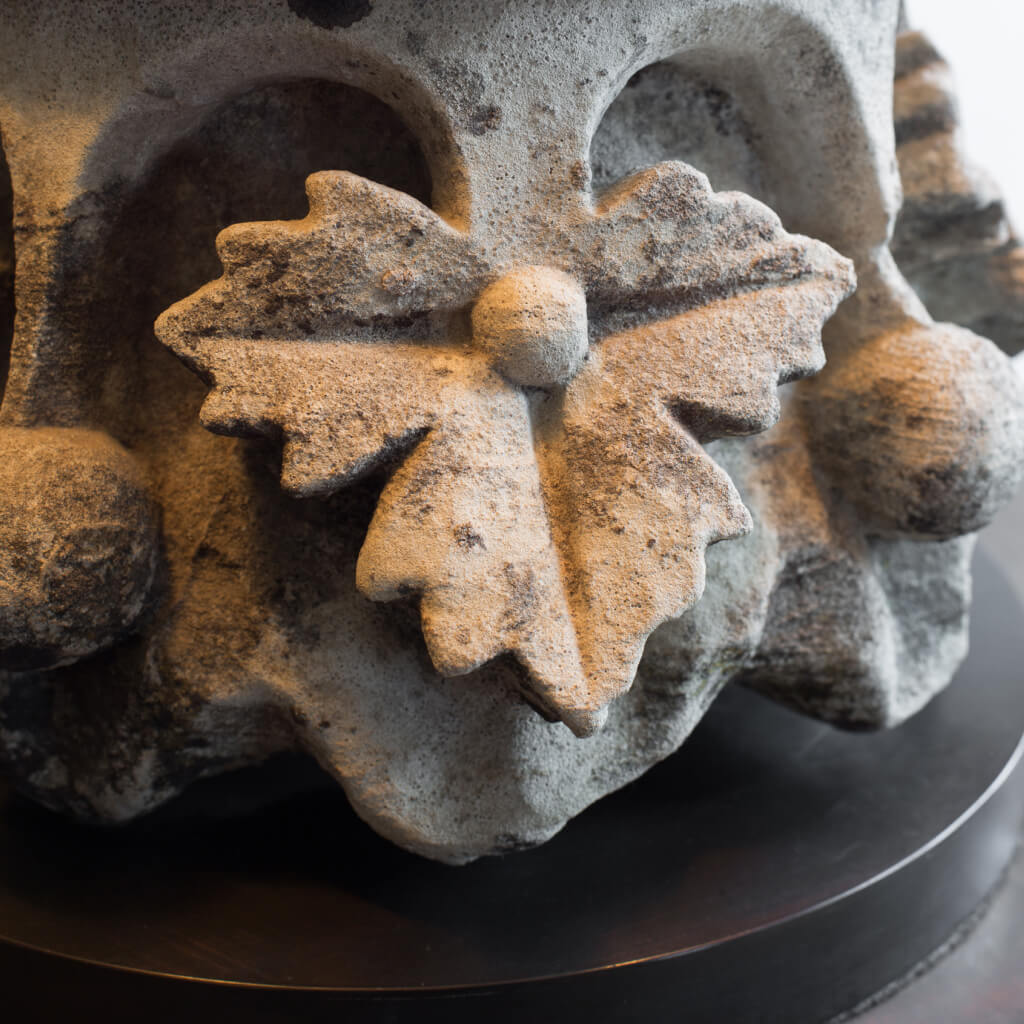 Rare Sandstone Capital Lamp